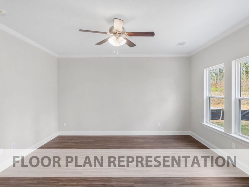 Living Room | 1580 Plan by Ivey Homes