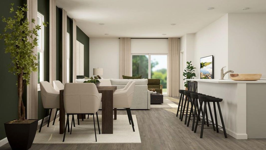 Furnished interior view inside a new home in Millers Pointe, Conyers (Image 23). Furnished interior view inside a new home in Millers Pointe, Conyers (Image 23).