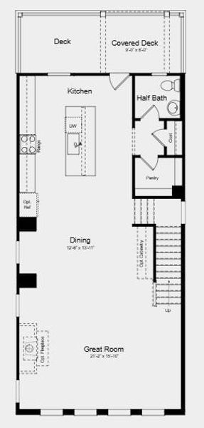 2D floor plan layout of this home in Alder Creek, Cumming, GA (Image 3).