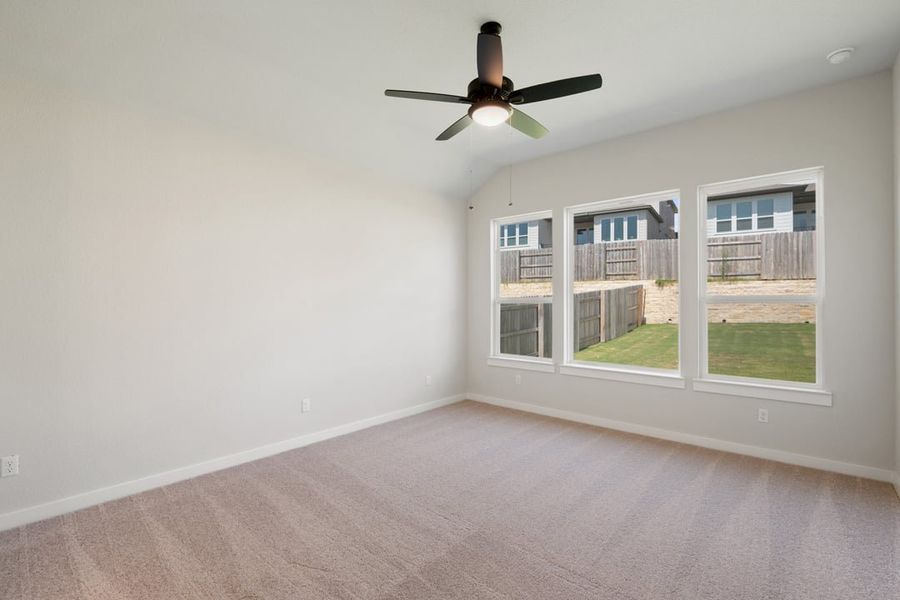 Spacious, unfurnished interior of a new home in Park Collection at Lariat, Liberty Hill (Image 29). Spacious, unfurnished interior of a new home in Park Collection at Lariat, Liberty Hill (Image 29).