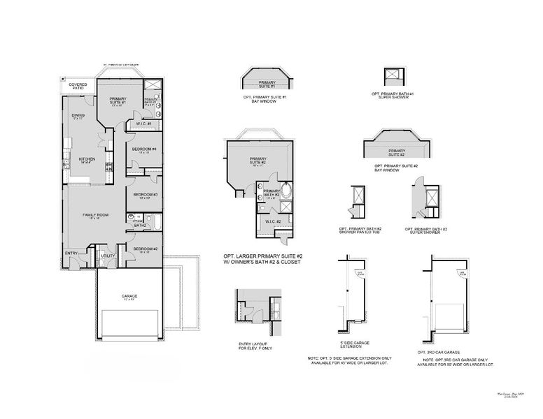 2D floor plan layout for the The Grove by Legend Homes in Ridgeland Hills, Willis, TX (Image 3).