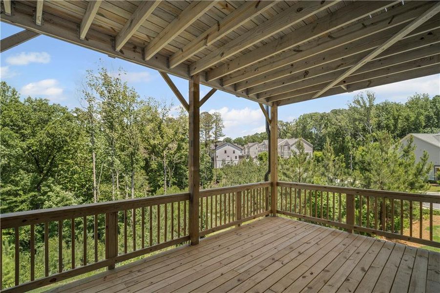 Exterior details and patio area of a home in The Retreat at River Green, Canton (Image 24).