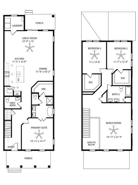 100 Ireton Alley, Lot 246 • Sumter 22 • Floor Plans are mirrored on the homesite