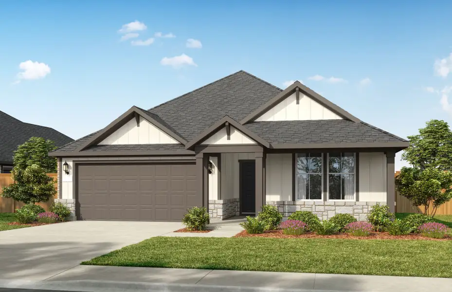 Representative exterior photo of a completed home built from the Elliott by Pulte Homes in Wellington, Fort Worth, TX (Image 6).