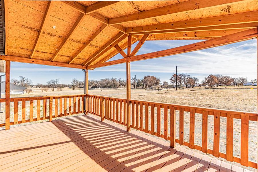 Exterior details and patio area of a home in , Poolville (Image 25).