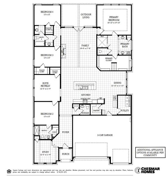 2D floor plan layout for the Sydney 60/65’s by Chesmar Homes in Prominence – Now Selling, San Antonio, TX (Image 3). 2D floor plan layout for the Sydney 60/65’s by Chesmar Homes in Prominence – Now Selling, San Antonio, TX (Image 3).
