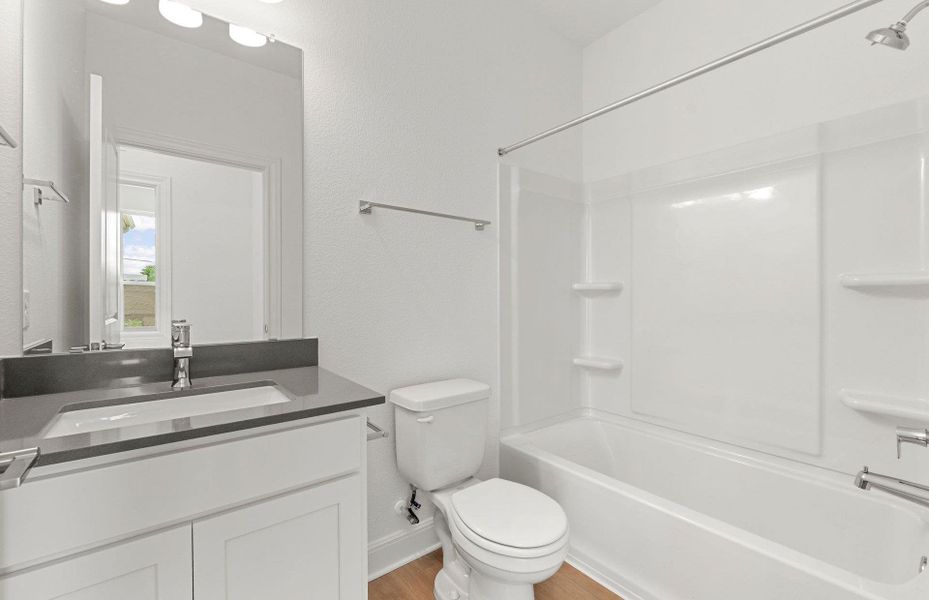 Furnished interior view inside a new home in Horizon Lake, Leander (Image 6). Furnished interior view inside a new home in Horizon Lake, Leander (Image 6).