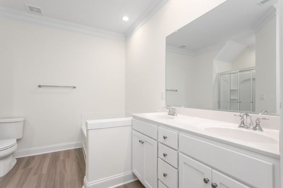 Representative furnished interior of a home built from the Devon by Keystone Homes NC in Trellises, High Point (Image 10).