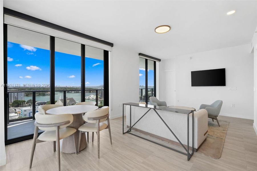 Furnished interior view inside a new home in 72 Park, Miami Beach (Image 18).