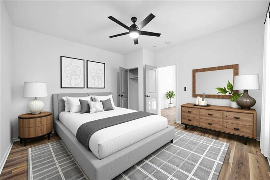 Furnished interior view inside a new home in , Atlanta (Image 9).