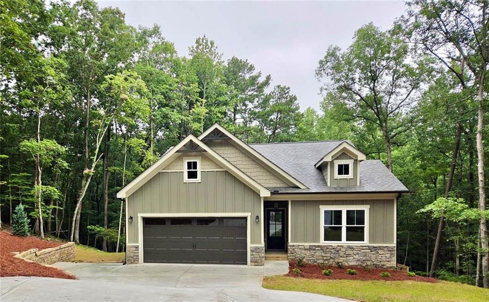 Front exterior of a new home in , Waleska, GA, highlighting curb appeal (Image 2). Front exterior of a new home in , Waleska, GA, highlighting curb appeal (Image 2).