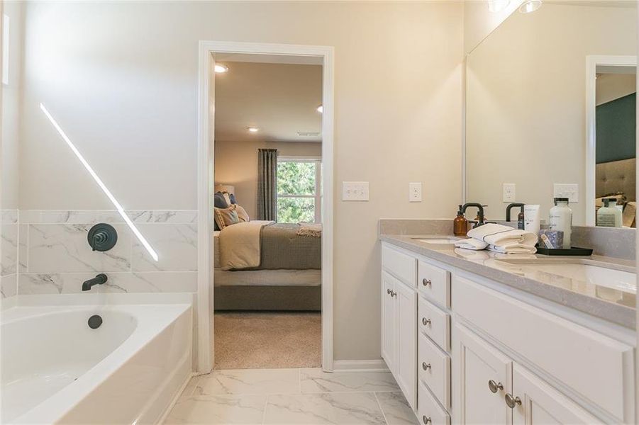 Furnished interior view inside a new home in Reserve at Gum Springs, Jefferson (Image 9).