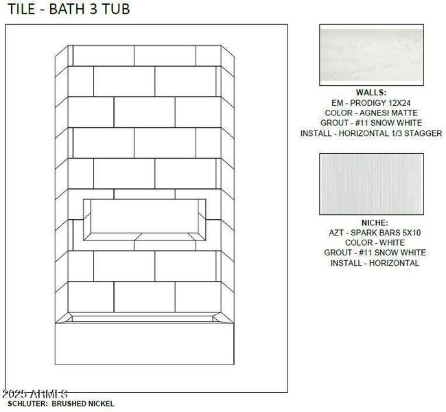Tile Bath 3 Tub