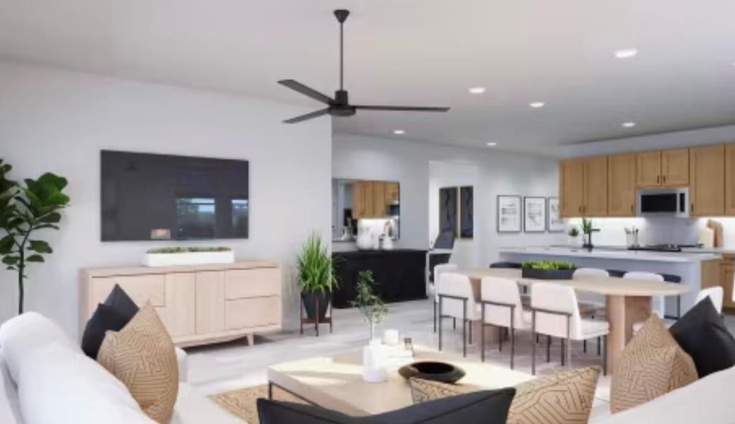 Furnished interior view inside a new home in Sage Collection – Freedom at Anthem, Kyle (Image 14).