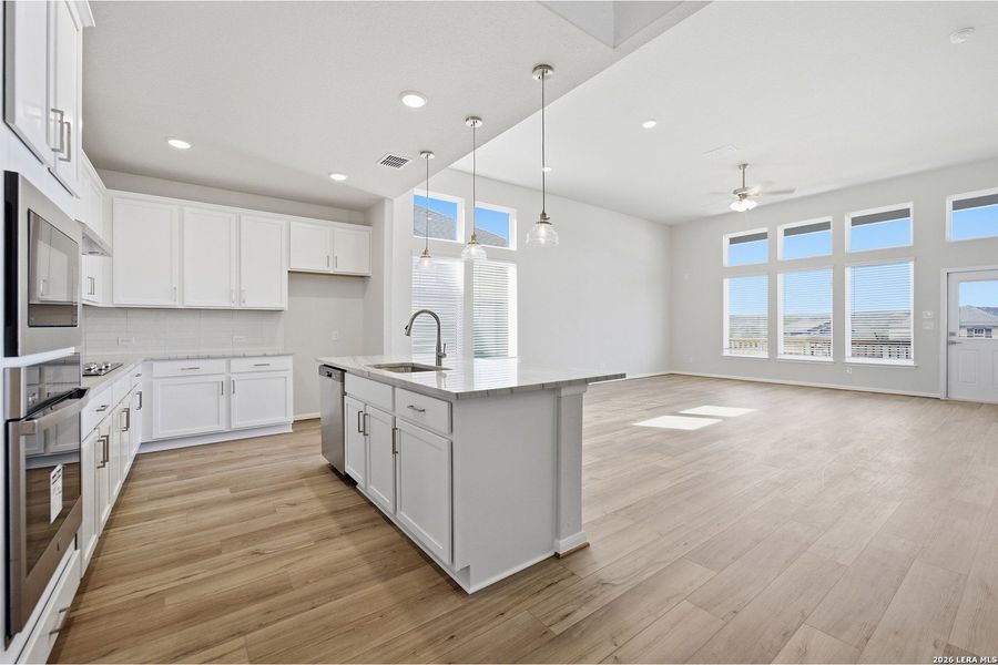 Furnished interior view inside a new home in The Woodlands at Medina Hills, Mico (Image 11).