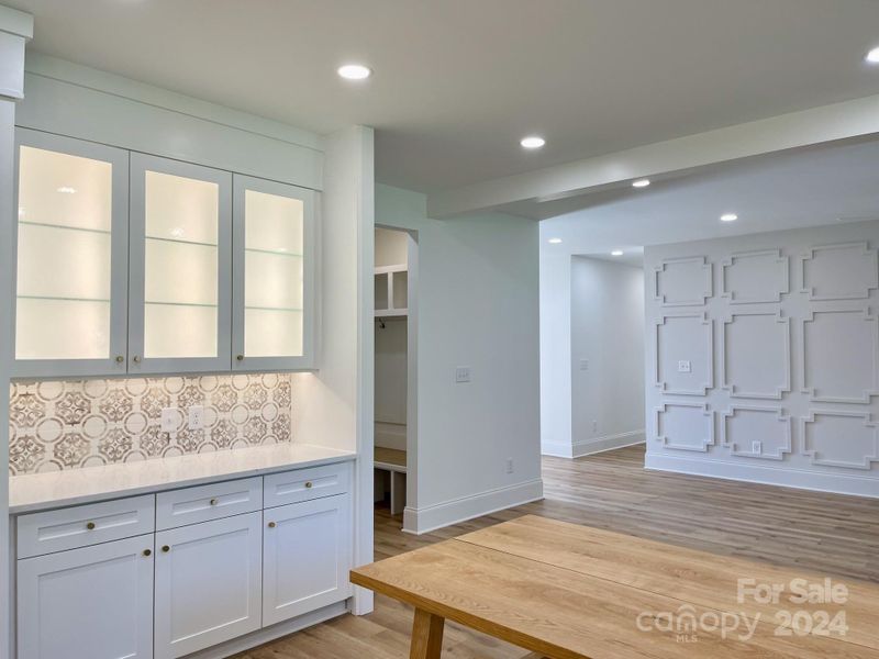 Built-in China Cabinet.