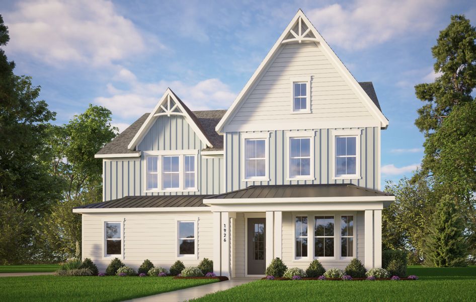 Representative exterior photo of a completed home built from the The Hampton by RobuckHomes in Stonewall, Hillsborough, NC (Image 33).