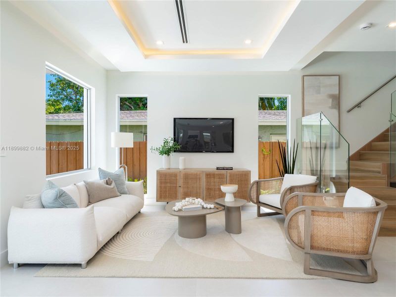 Furnished interior view inside a new home in , Fort Lauderdale (Image 3). Furnished interior view inside a new home in , Fort Lauderdale (Image 3).