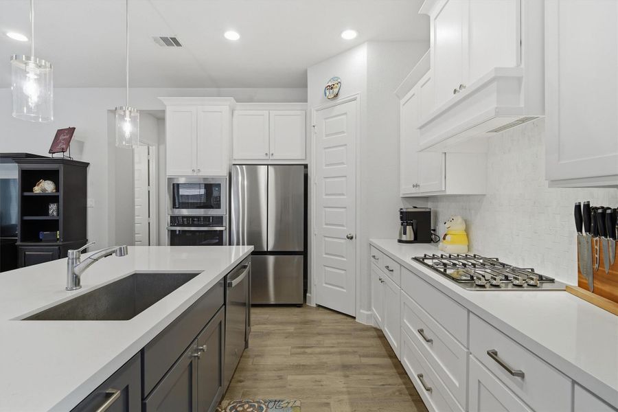 Beautiful kitchen, gas cooktop, stainless steel appliances. Beautiful kitchen, gas cooktop, stainless steel appliances.