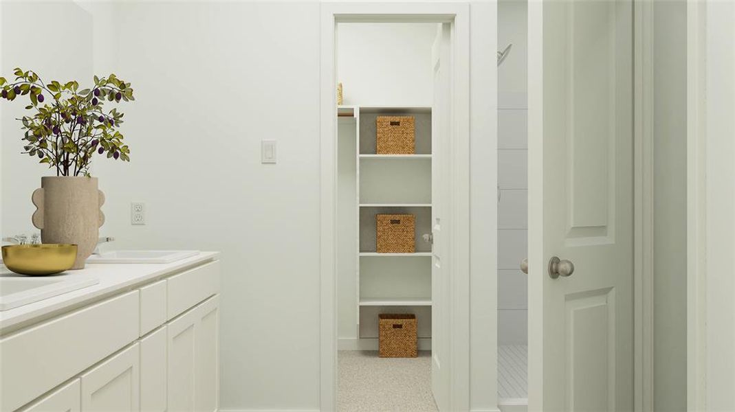 Pantry featuring sink