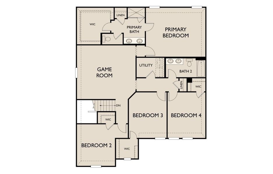 2D floor plan layout for the Henderson by Ashton Woods in Brookshire at Legacy Hills-50s, Celina, TX (Image 4). 2D floor plan layout for the Henderson by Ashton Woods in Brookshire at Legacy Hills-50s, Celina, TX (Image 4).