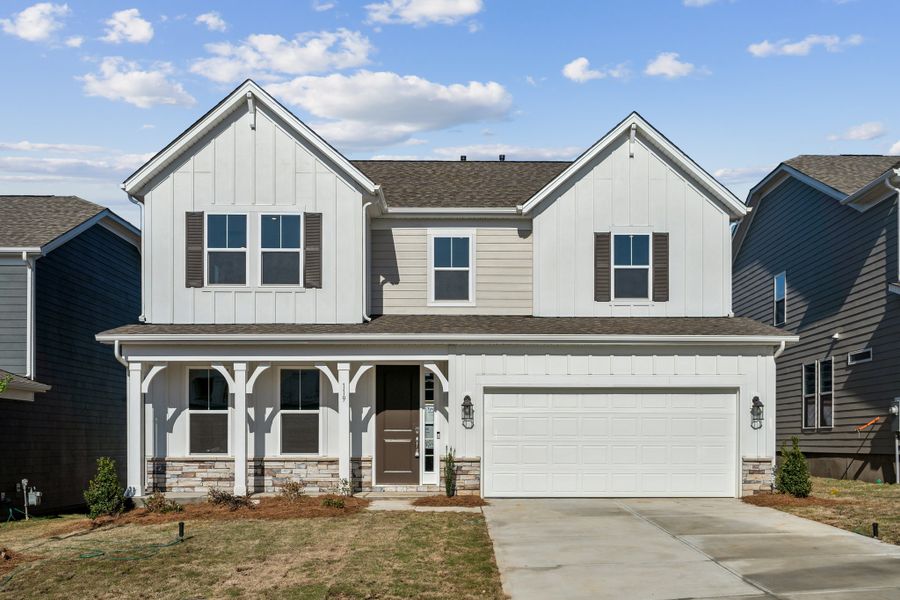 Representative exterior photo of a completed home built from the Madison Premier by Taylor Morrison in Stafford at Langtree, Mooresville, NC (Image 4).