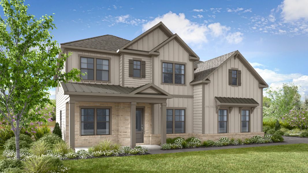 Representative exterior photo of a completed home built from the Savoie by Taylor Morrison in Wayt Farm, Cumming, GA (Image 6). Representative exterior photo of a completed home built from the Savoie by Taylor Morrison in Wayt Farm, Cumming, GA (Image 6).