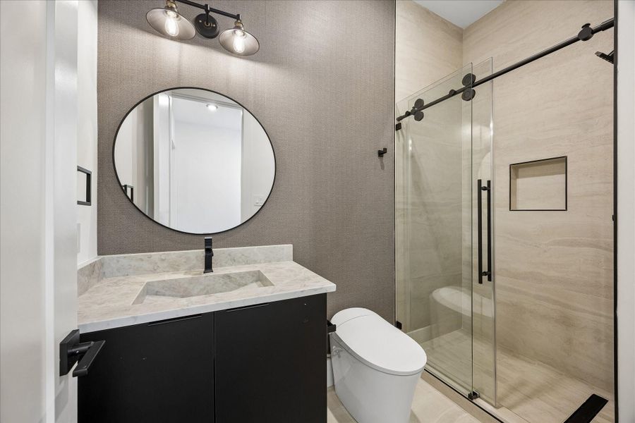 Furnished interior view inside a new home in , Bellaire (Image 8).
