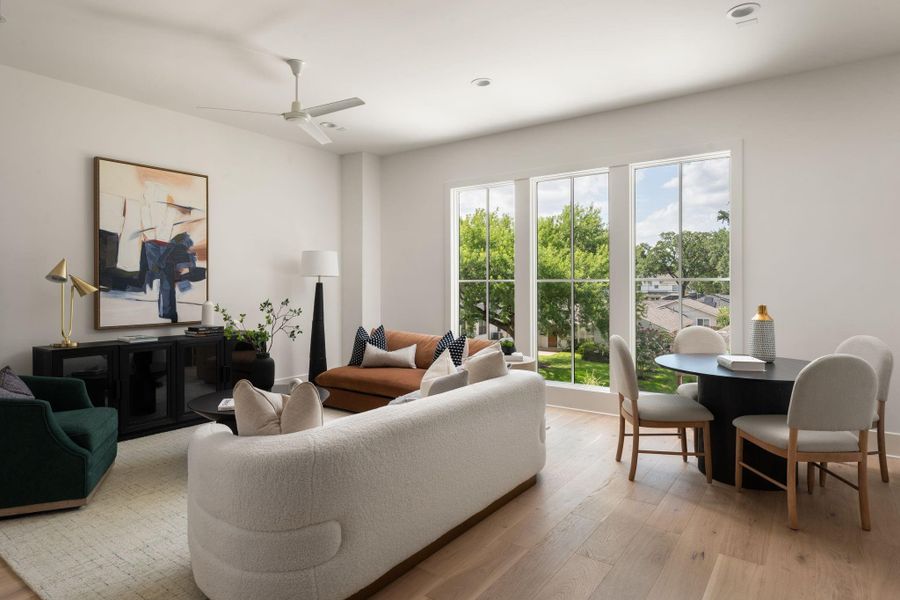 Game room with plenty of space for a variety of needs