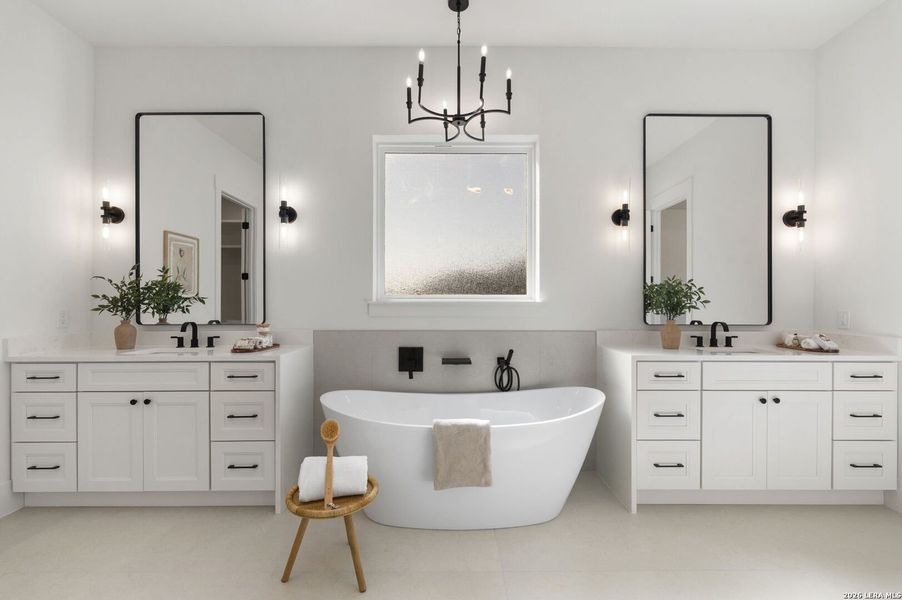 Furnished interior view inside a new home in , Bandera (Image 35).
