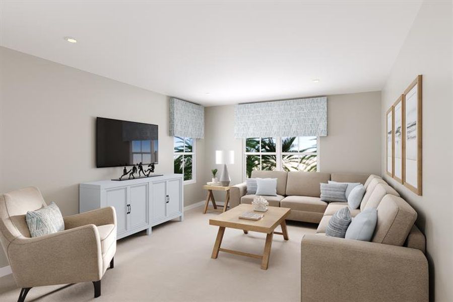 Representative furnished interior of a home built from the Heritage Bay by Ryan Homes in Malabar Springs, Palm Bay (Image 6).