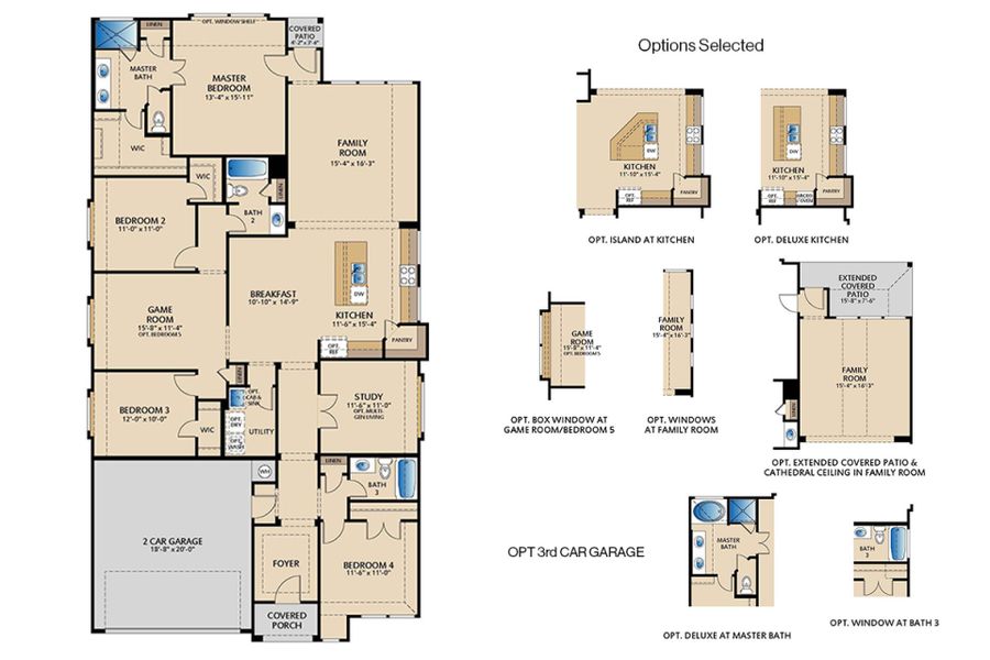 2D floor plan layout of this home in Clearview Ranch, Royse City, TX (Image 3). 2D floor plan layout of this home in Clearview Ranch, Royse City, TX (Image 3).