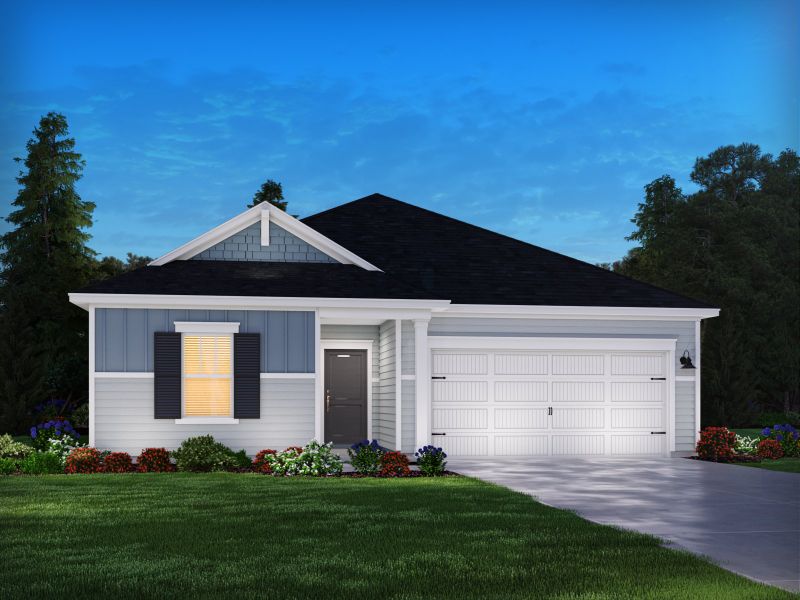 Representative exterior photo of a completed home built from the Chandler by Meritage Homes in Creekside Point, Little River, SC (Image 6). Representative exterior photo of a completed home built from the Chandler by Meritage Homes in Creekside Point, Little River, SC (Image 6).