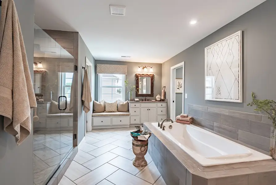 Representative furnished interior of a home built from the Paxton by Fischer Homes in Governor’s Preserve, Canton (Image 14).