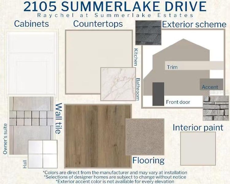 Sample of building materials used in homes in Summerlake Estates, Auburndale (Image 4). Sample of building materials used in homes in Summerlake Estates, Auburndale (Image 4).