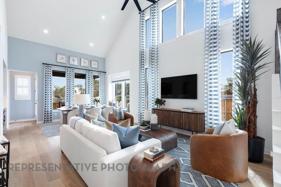 Furnished interior view inside a new home in 6 Creeks at Waterridge, Kyle (Image 18). Furnished interior view inside a new home in 6 Creeks at Waterridge, Kyle (Image 18).