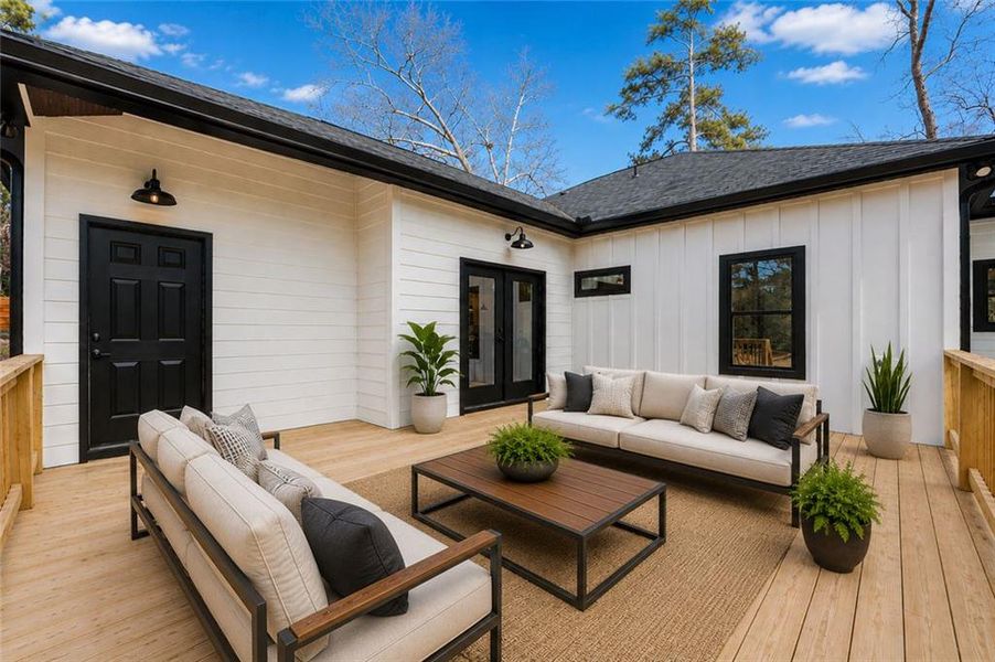 Exterior details and patio area of a home in , Atlanta (Image 3).