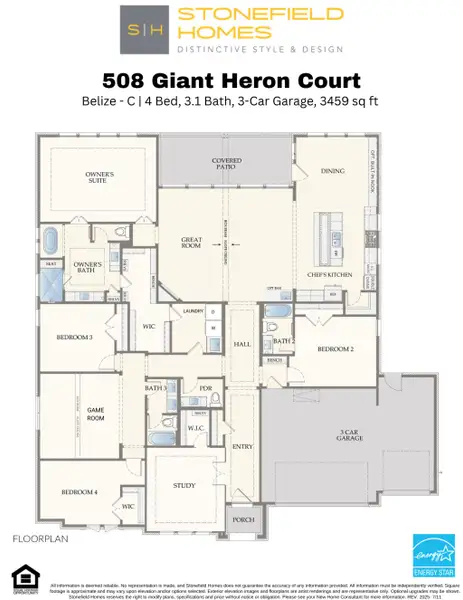 2D floor plan layout of this home in Heath Golf and Yacht Club, Heath, TX (Image 3). 2D floor plan layout of this home in Heath Golf and Yacht Club, Heath, TX (Image 3).