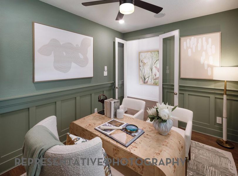 Furnished interior view inside a new home in ARTAVIA, Conroe (Image 16).