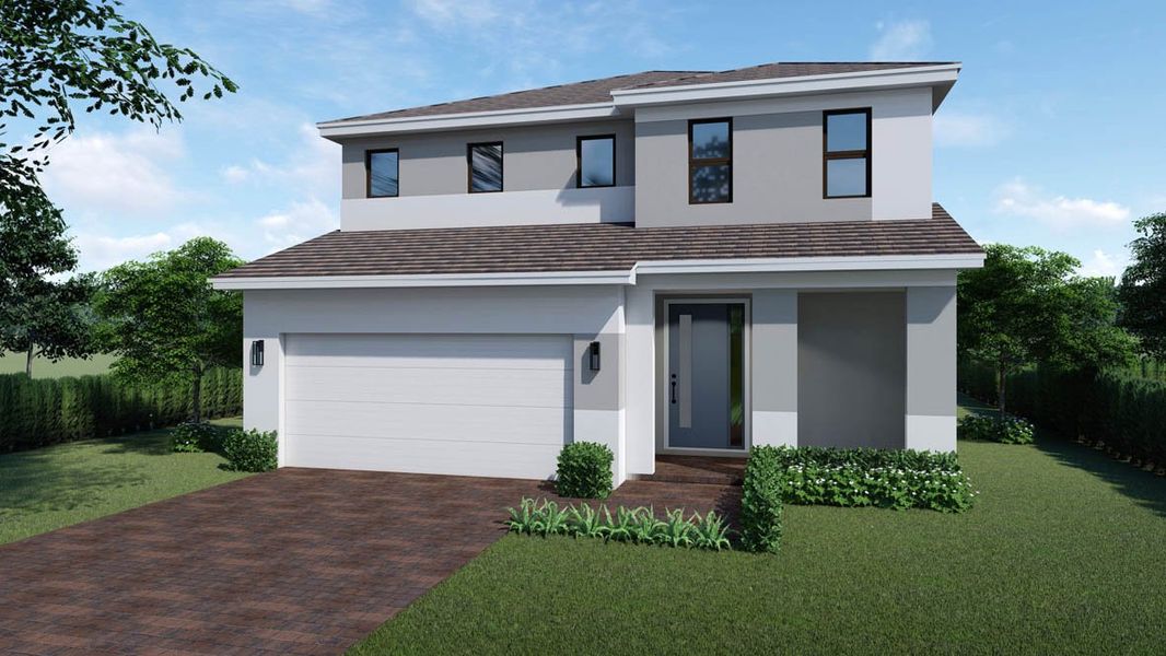 Representative exterior photo of a completed home built from the Ponte Vedra by D.R. Horton in Reserve at Jupiter, Jupiter, FL (Image 23).