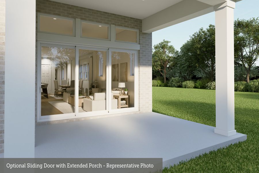 Representative exterior details of a home built from the The Cleveland by David Weekley Homes in Prairieland Village 40' Homesites, Cypress (Image 3).