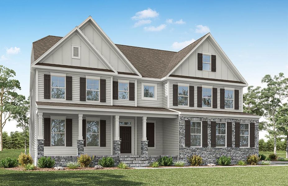 Representative exterior photo of a completed home built from the Waverly by Eastwood Homes in High Springs, Clayton, NC (Image 5).