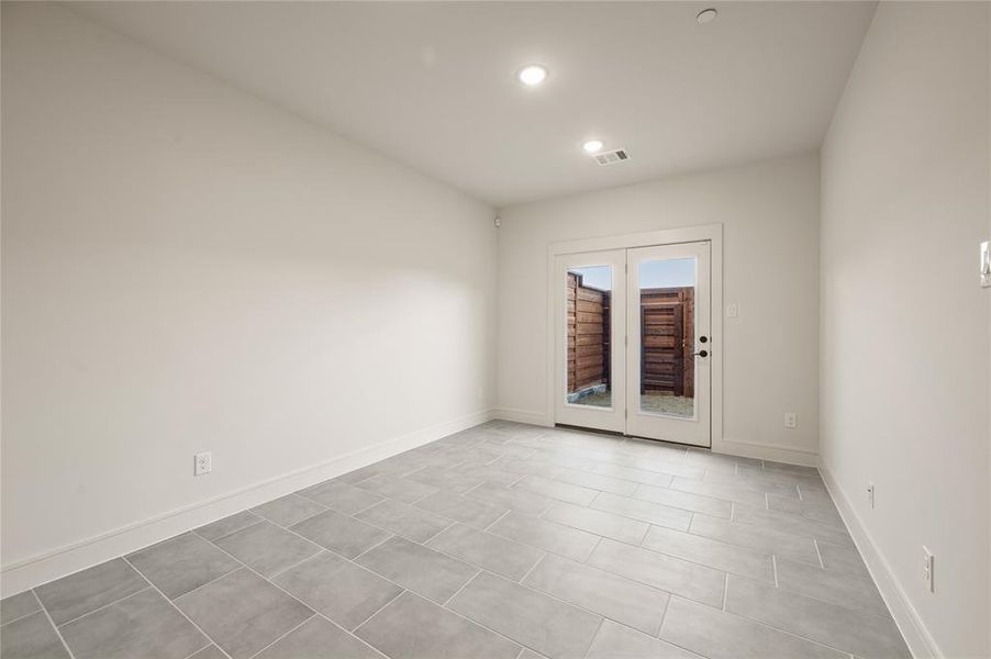 Whether it's a home office, craft space or workout room, the first floor flex space offers endless opportunity to make it your own!