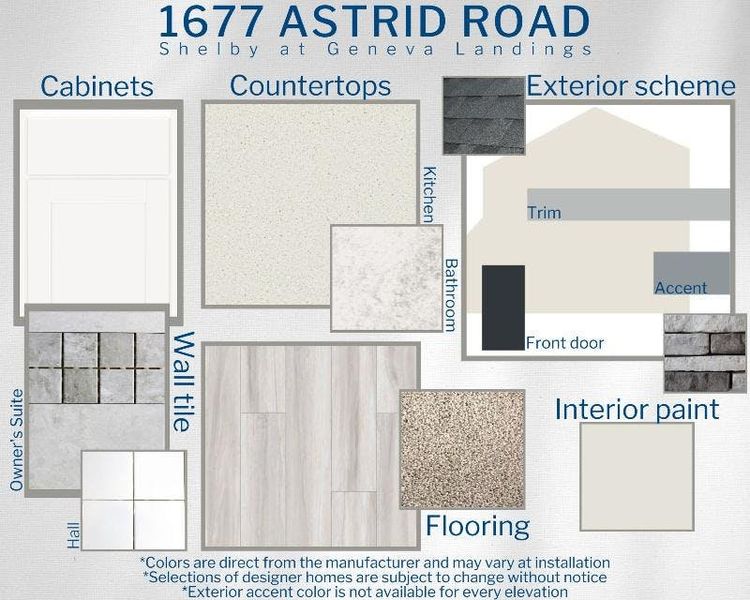 Shelby - Color Selections