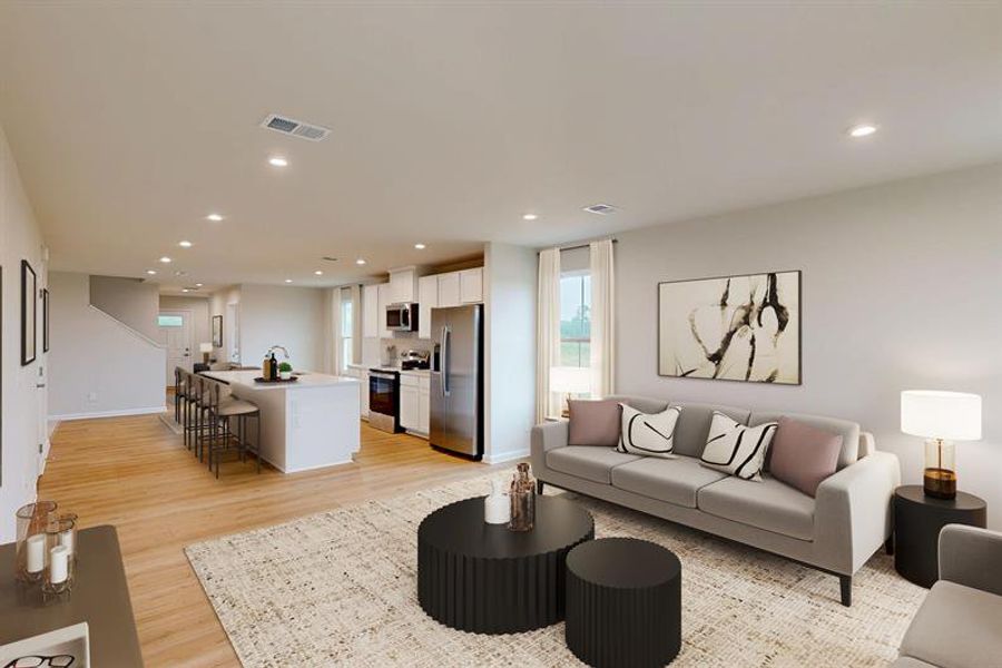 Furnished interior view inside a new home in Wren Woods 2-Story, Gray Court (Image 17).