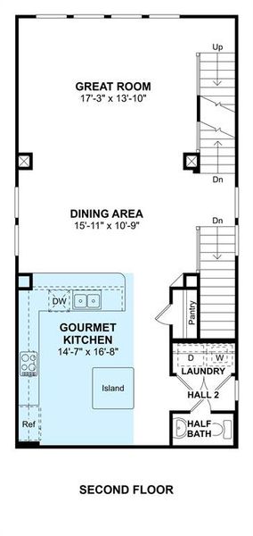 The Jefferson II floor plan by K. Hovnanian Homes. 2nd Floor shown. *Prices, plans, dimensions, features, specifications, materials, and availability of homes or communities are subject to change without notice or obligation.