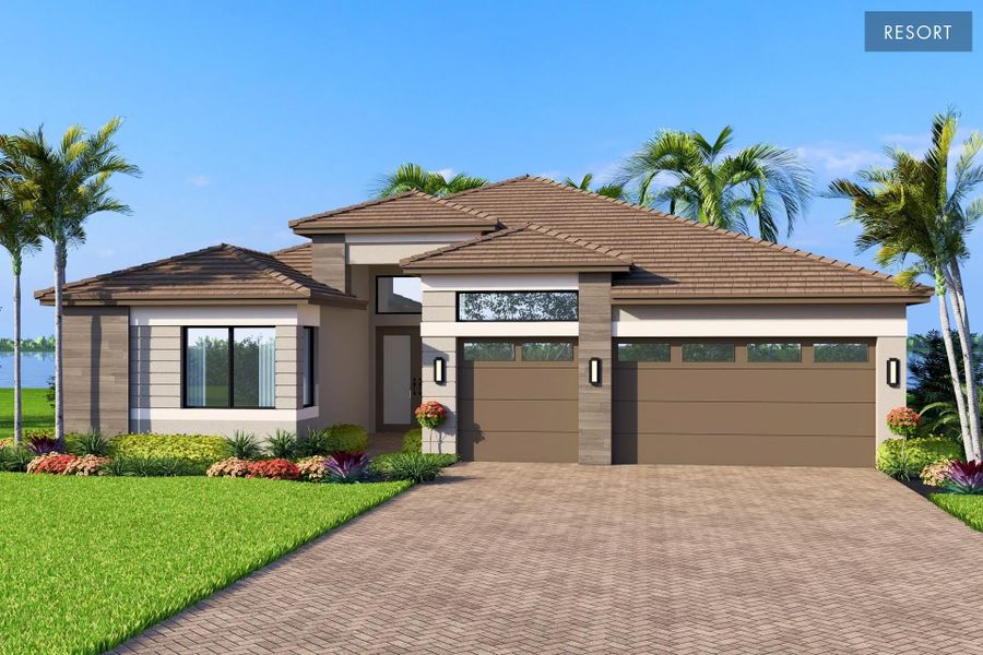 Representative exterior photo of a completed home built from the Julia II by GL Homes in Valencia Vista at Riverland, Port St. Lucie, FL (Image 2). Representative exterior photo of a completed home built from the Julia II by GL Homes in Valencia Vista at Riverland, Port St. Lucie, FL (Image 2).