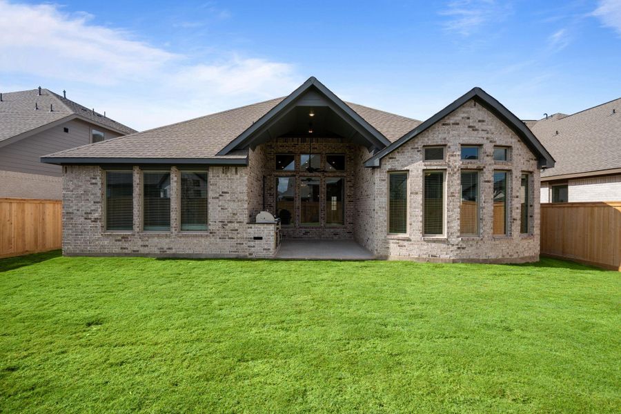 Exterior details and patio area of a home in Bridgeland 55', Cypress (Image 3).