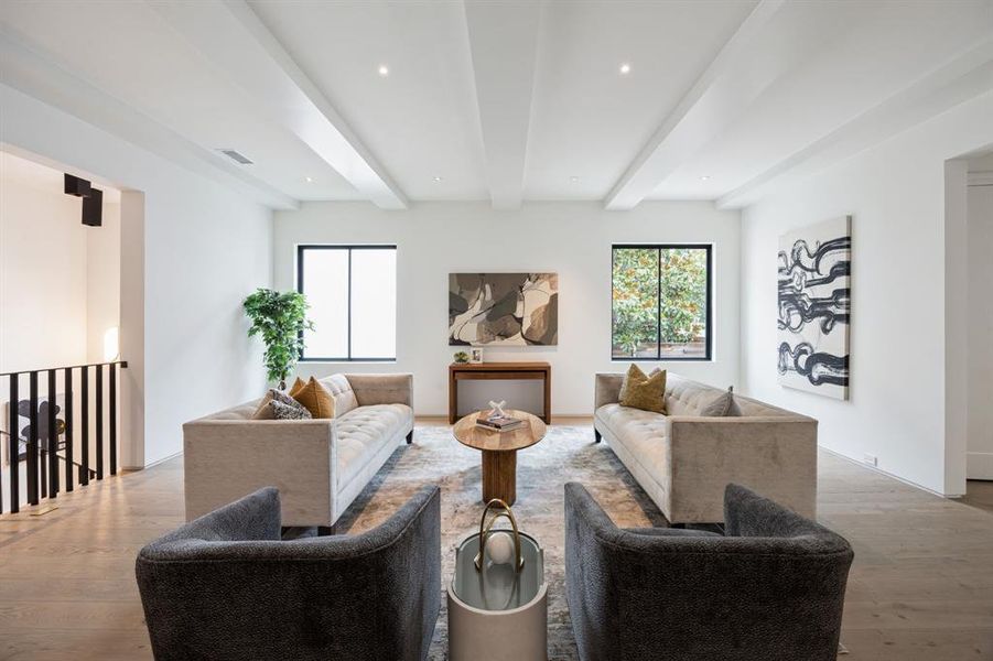 Furnished interior view inside a new home in , Dallas (Image 12).