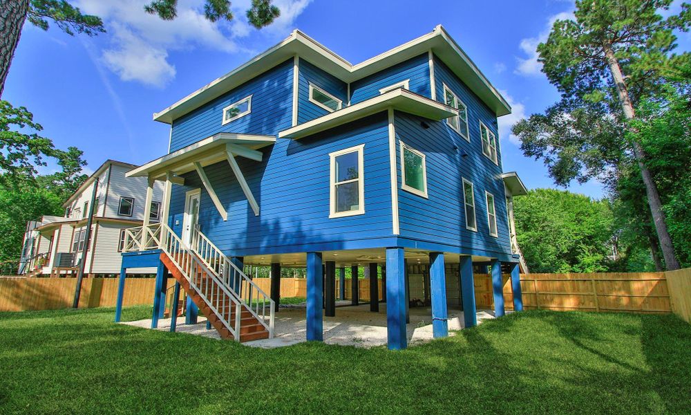 Exterior details and patio area of a home in , Cypress (Image 27).